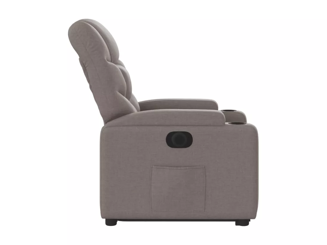 Fauteuil inclinable électrique taupe tissu