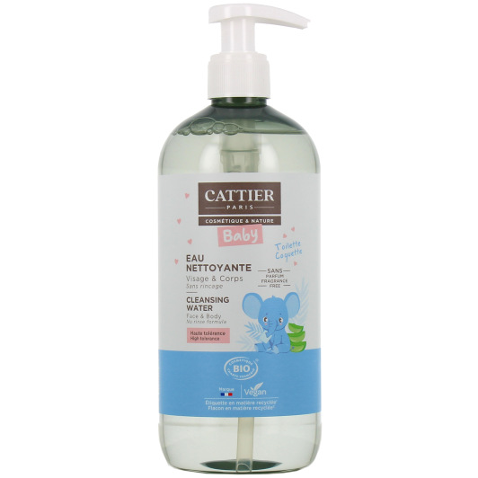 Cattier Bébé Eau Nettoyante Bio - Visage et corps