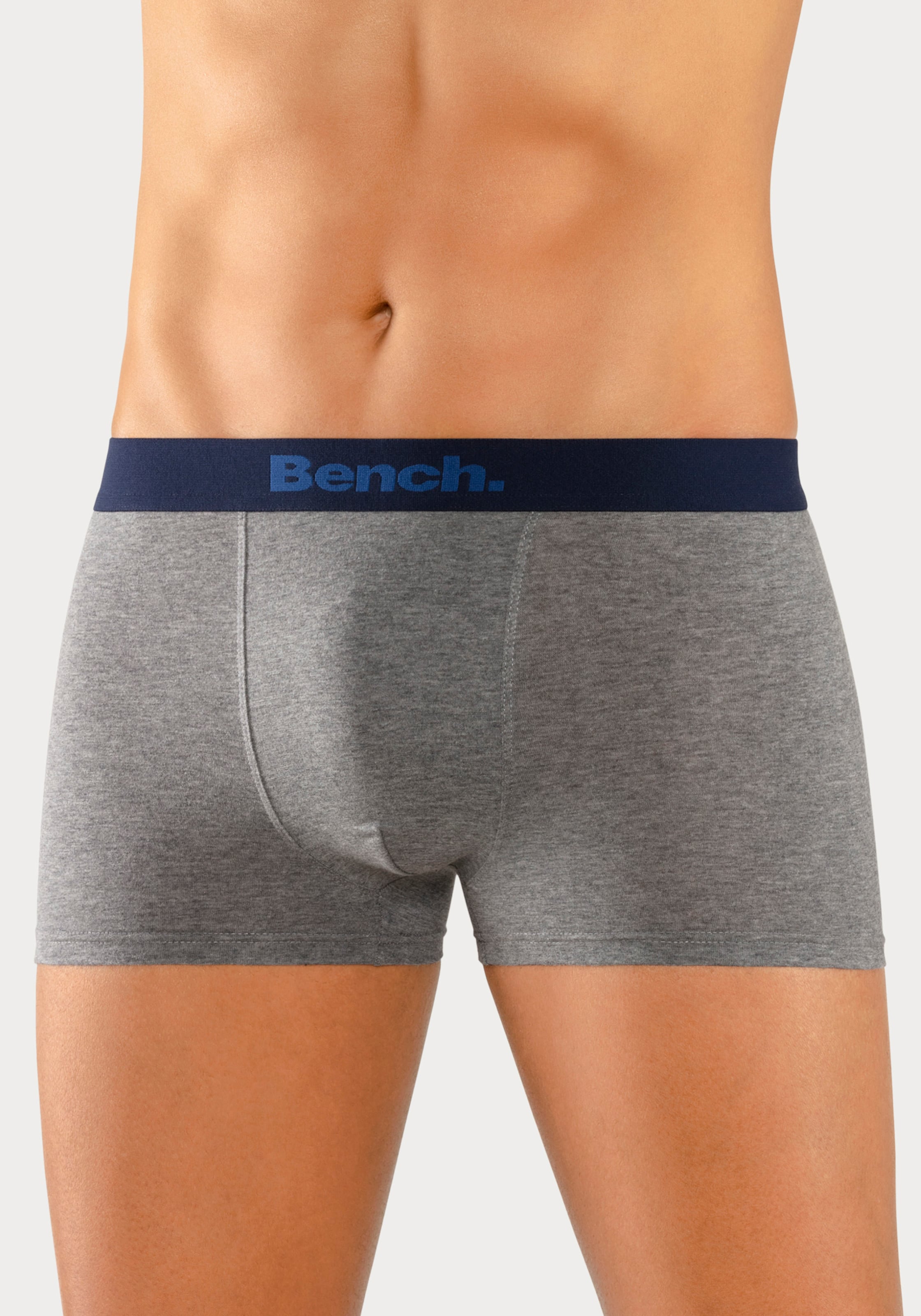 Bench. Boxer in blau-gestreift, blau, grau-meliert, navy