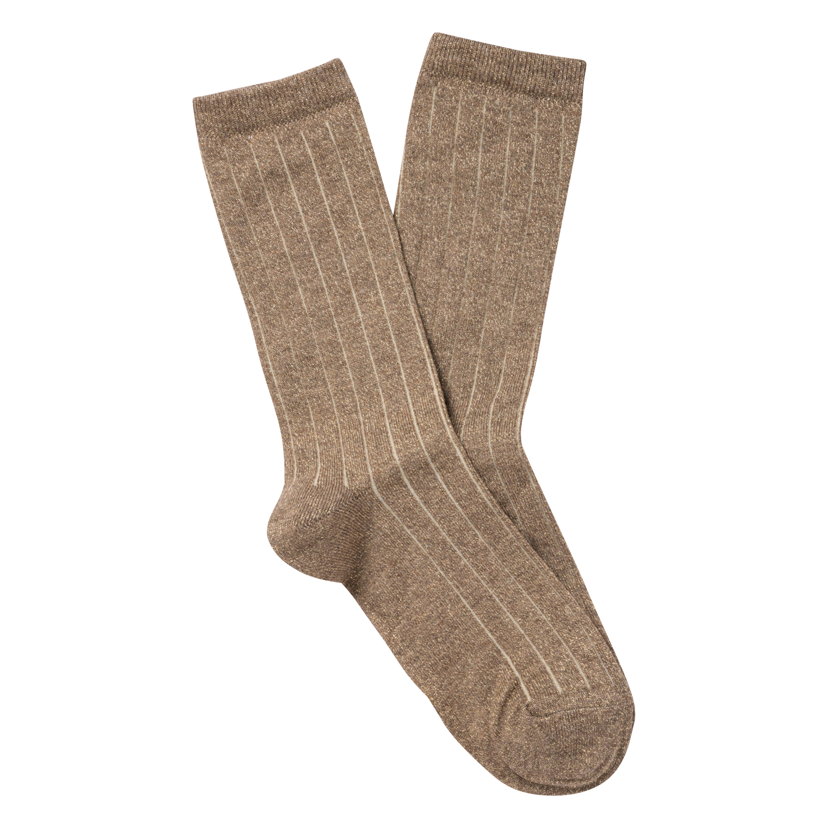 MICKY - Chaussettes brillantes n coton mélangé | Marron