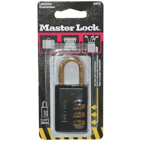 Cadenas à combinaison - 30 mm - anse de 24 mm - noir
