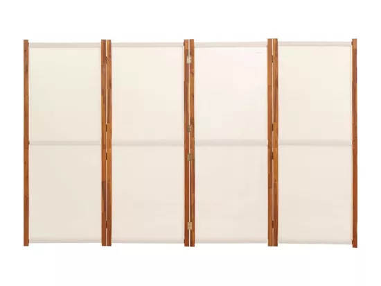 Cloison de séparation 4 panneaux Blanc crème 280x180 cm