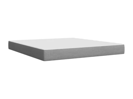 Sommier à lattes de lit avec matelas Gris clair 180x200cm Tissu