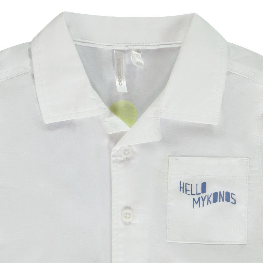 Chemise manches courtes loose prints Mykonos pour bébé garçon