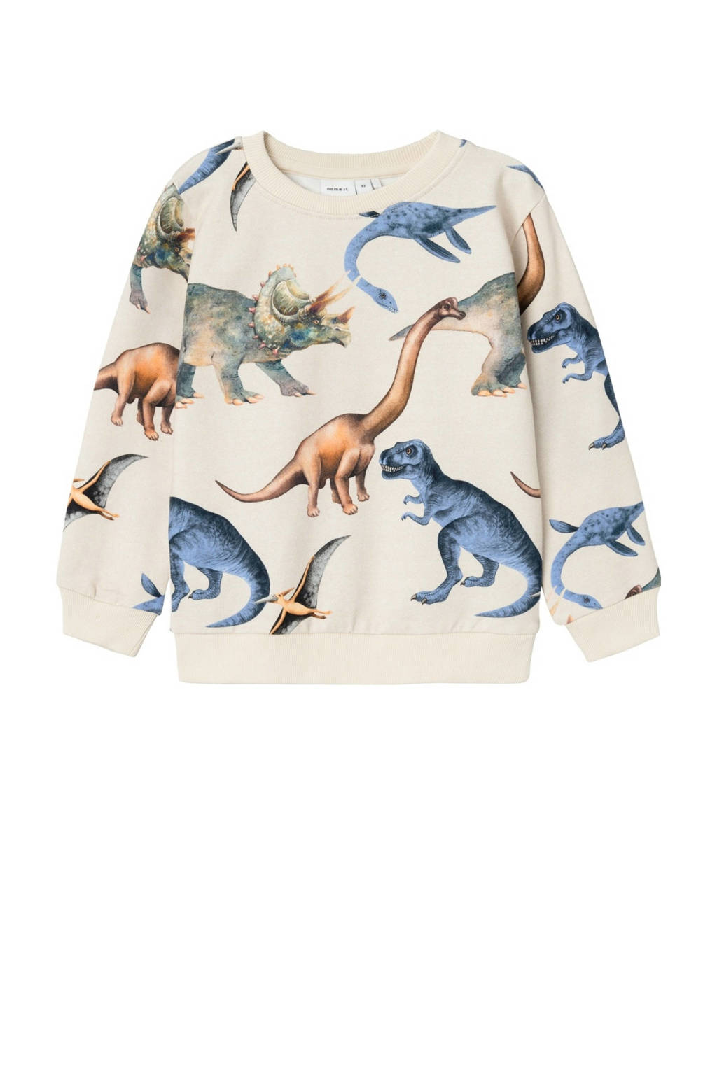 NAME IT sweater NMMKASMIR met all over print ecru/multicolor