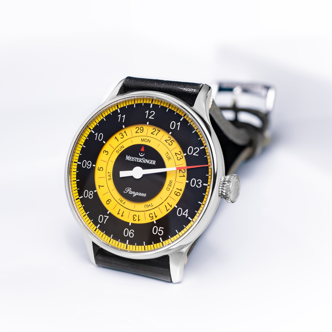 MeisterSinger Pangaea Day Date Schwarz / Gelb