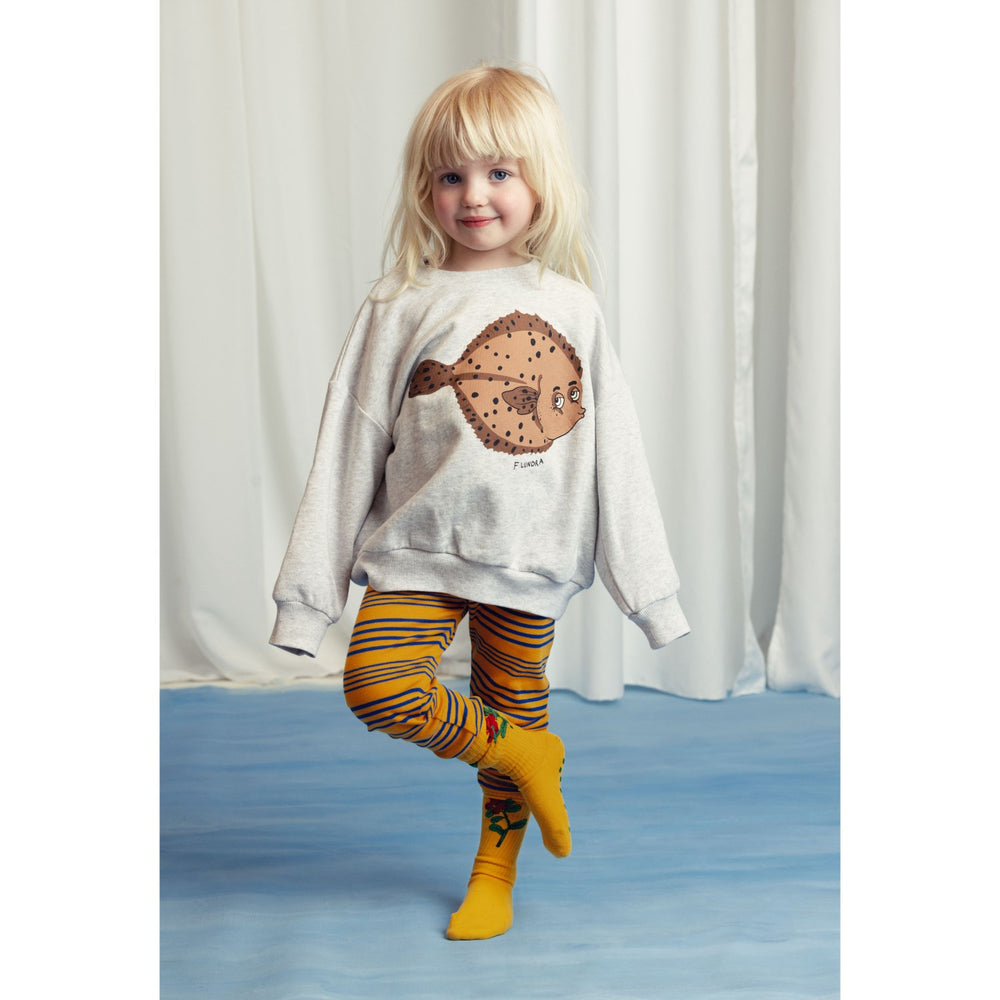 Køb Mini Rodini Grey Melange Flundra Sweatshirt