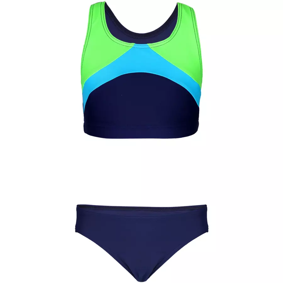 Aquarti Mädchen Sport Bikini Racerback Bustier & Bikinislip grünblau