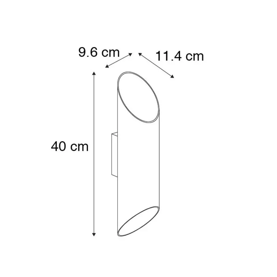 Qazqa wandlampen organa zwart gu10
