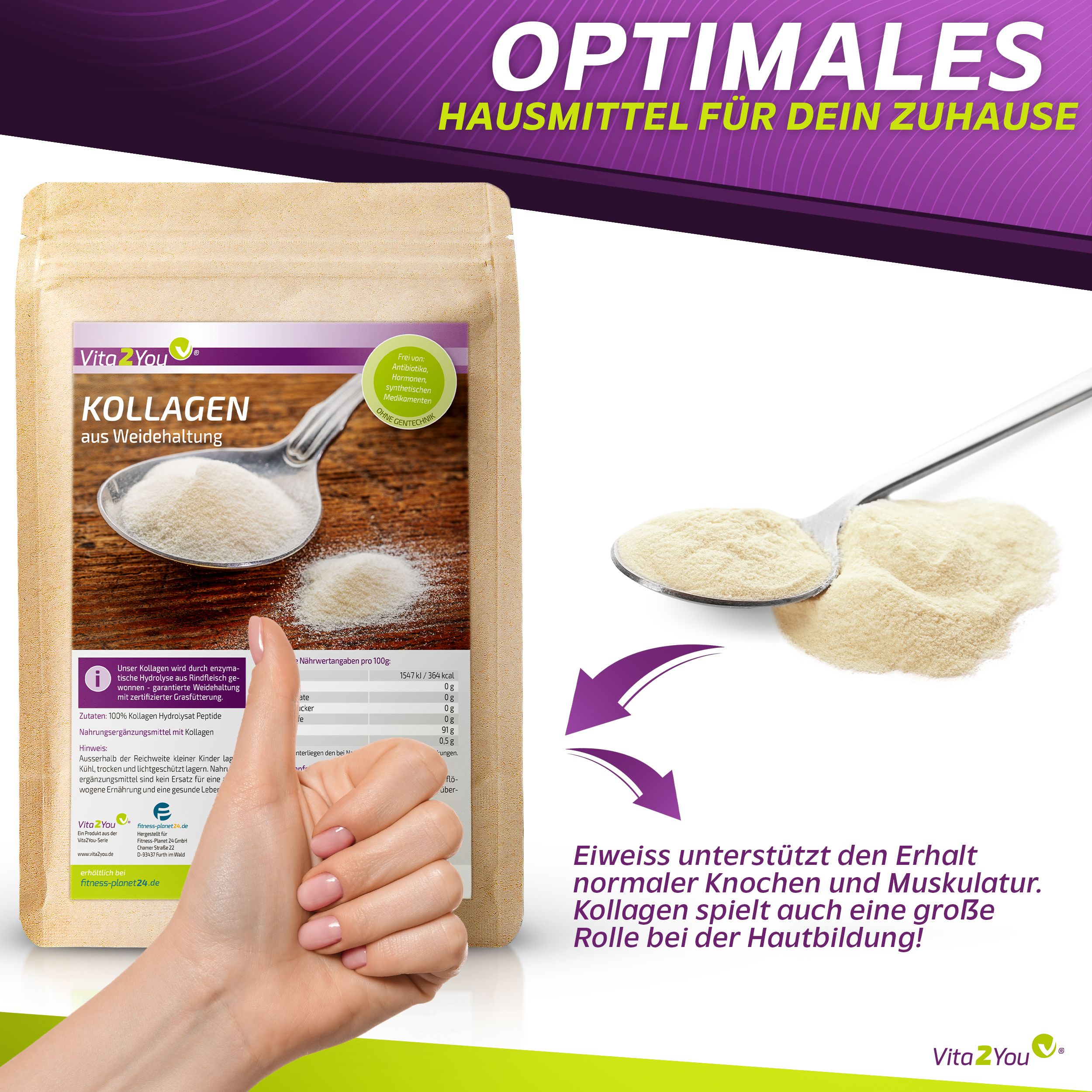 Vita2You Collagen Pulver Weidehaltung