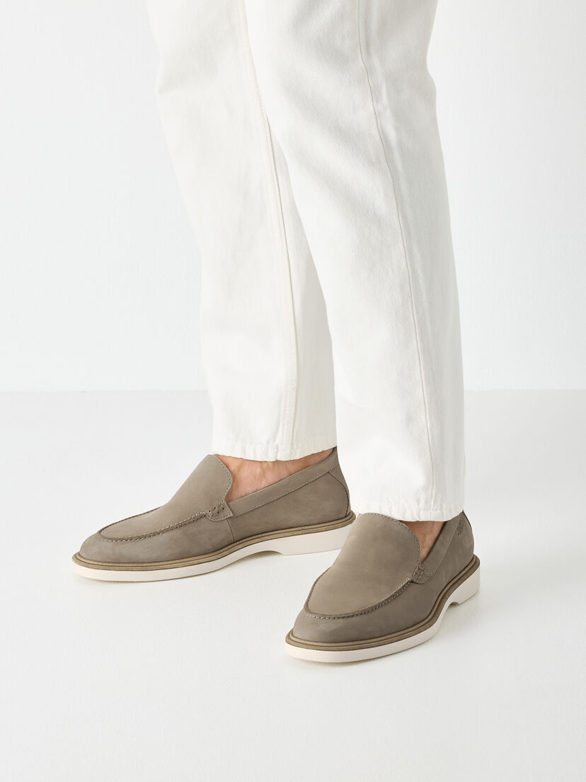 Leren Instappers - beige