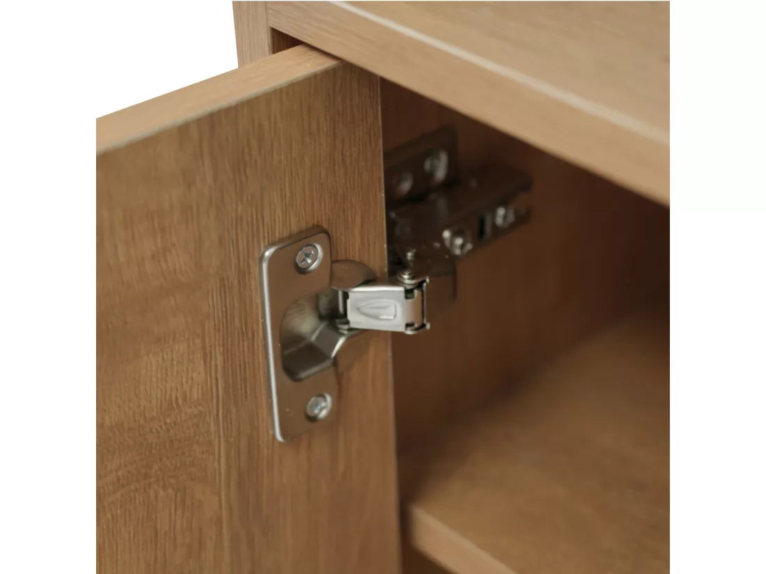 Meuble à chaussures - avec une banquette et 3 portes - Naturel