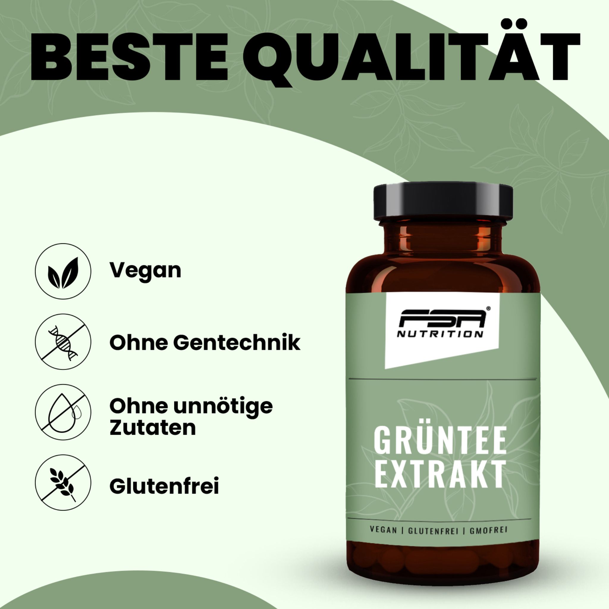 FSA NUTRITION Grüntee Extrakt 180 Kapseln im Glas