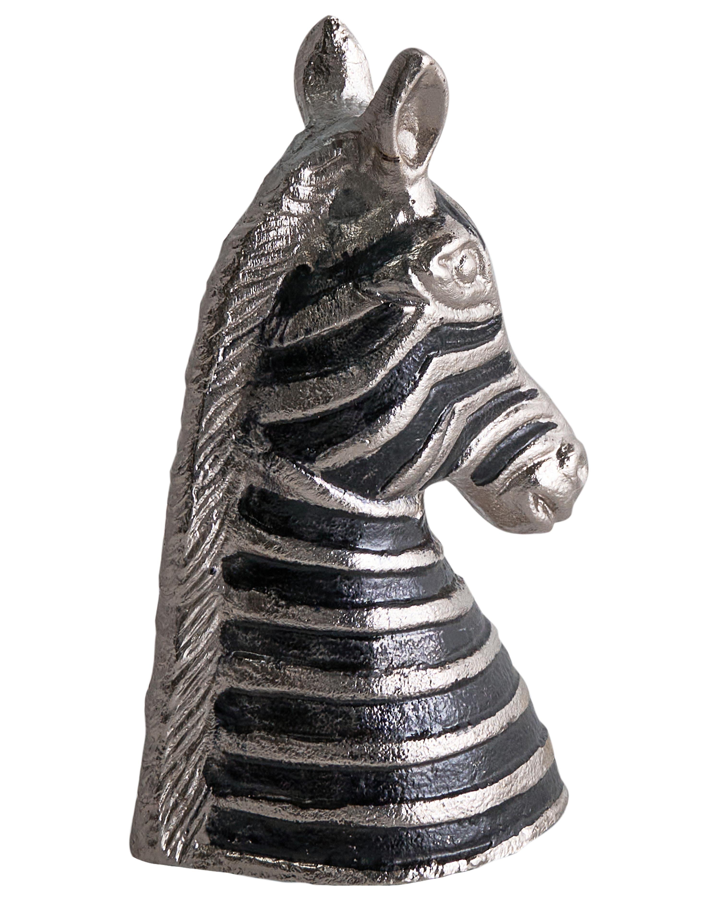 Figuur Zebra ZAGORA Metaal Zwart/zilver