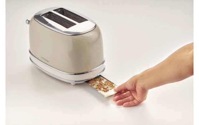 Ariete Toaster »Vintage 2 Schlitze, Beige« für 2 Scheiben 810 W Lieferung mit passendem CH-Fixadapter