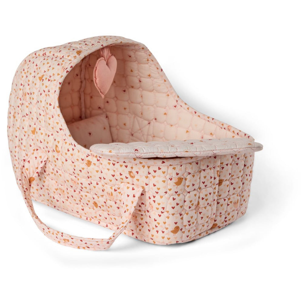Køb Smallstuff Soft Rose Hearts And Birds Dukkelift, Pude Og Dyne