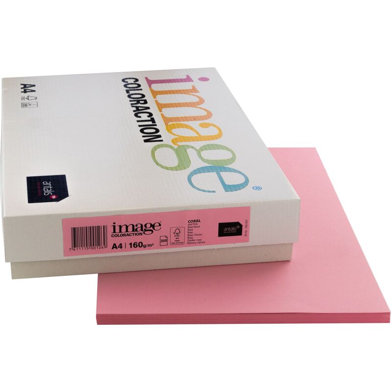 Image Coloraction Papier farbig, A4, 160 g/m², coral rosa