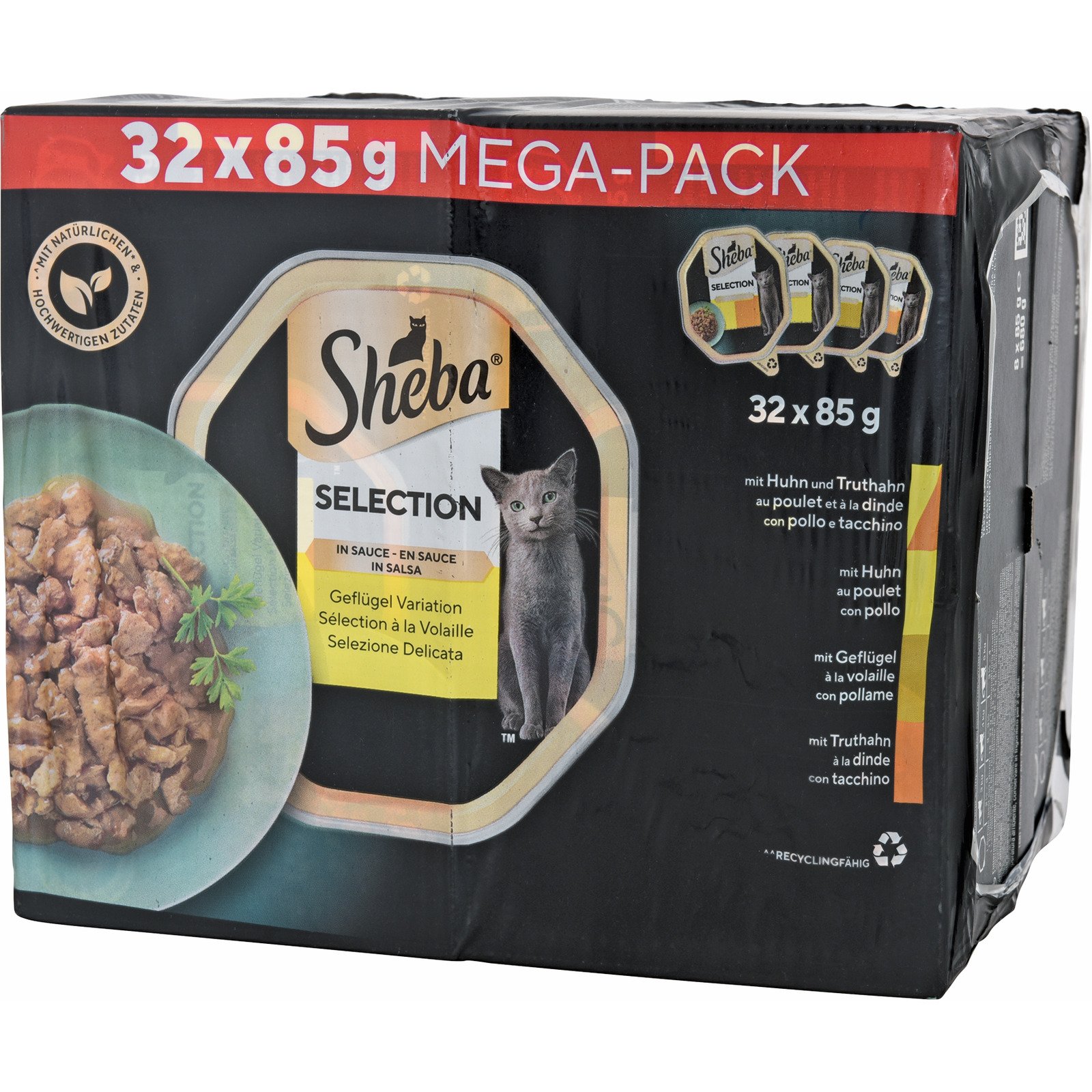 Sheba Selection Megapack Geflügel Variation in Sauce 32 x 85 g