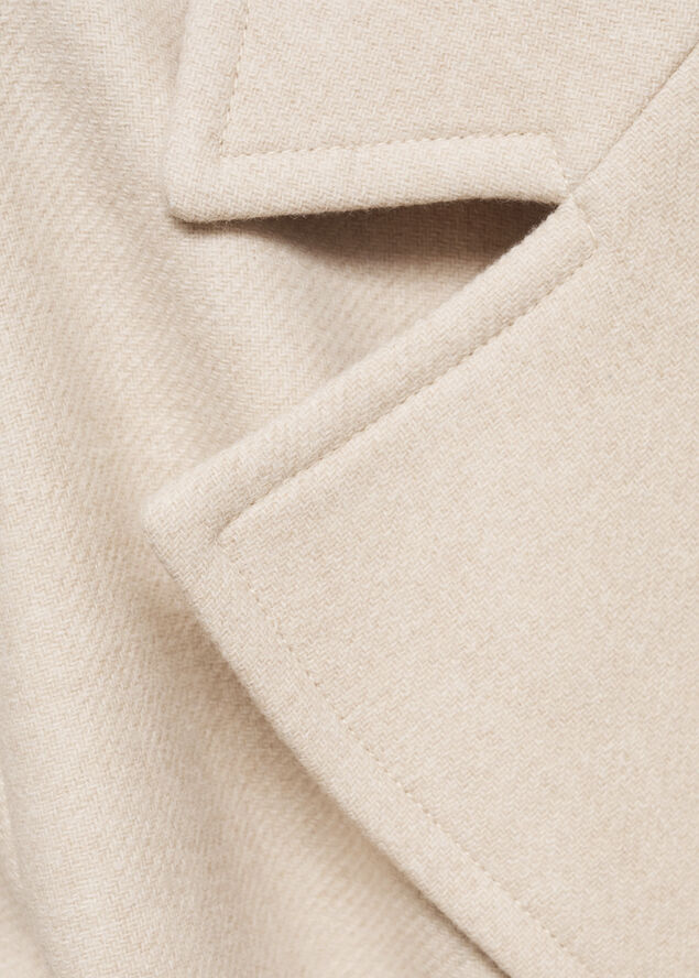 MANGO Maxi lapel Manteco wool coat Lt pastel grey