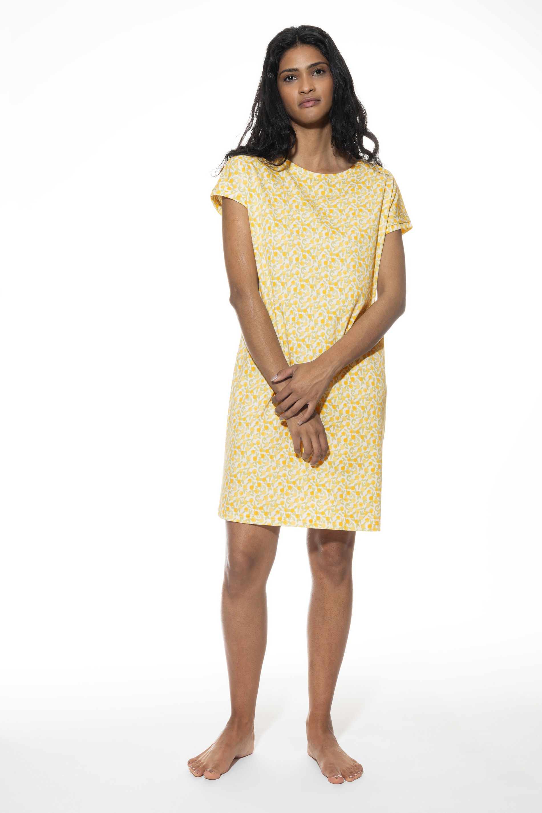Kurzarm-Nachthemd<br>Serie Lemon Dots
