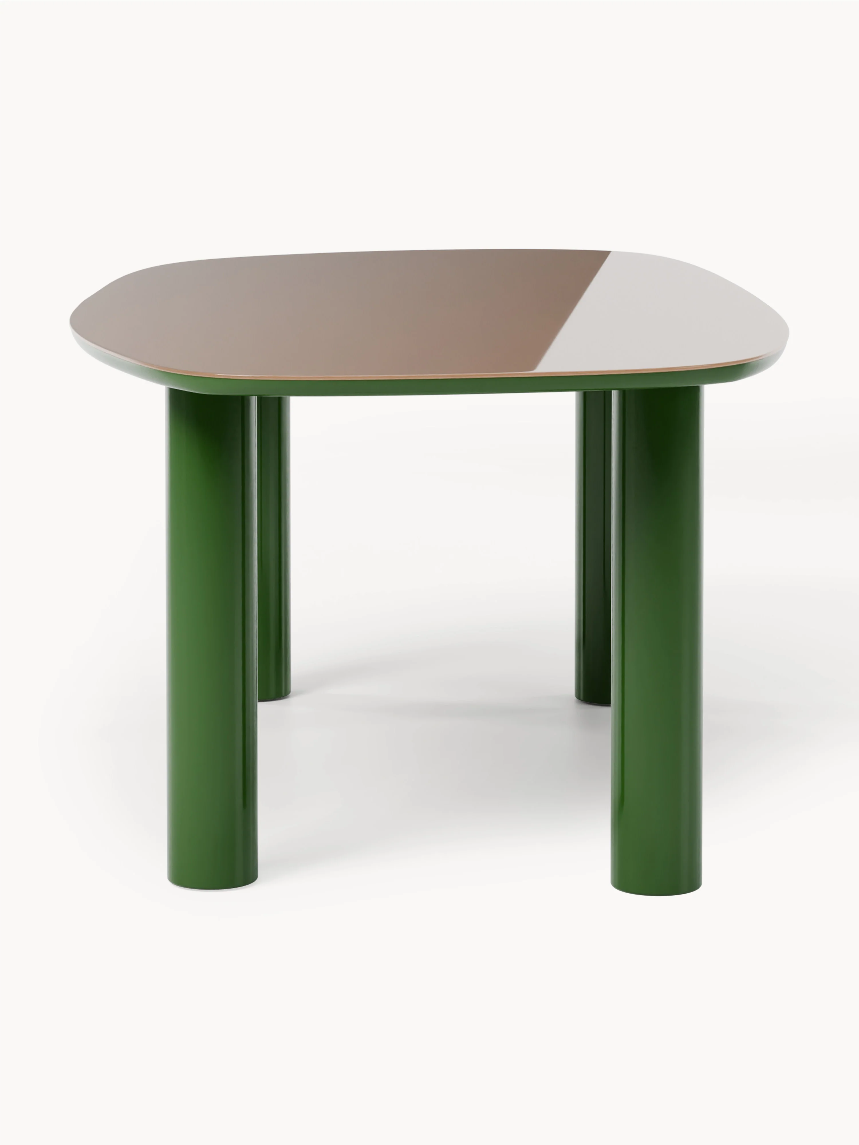 Organische eettafel Beni met glazen blad, 200 x 110 cm