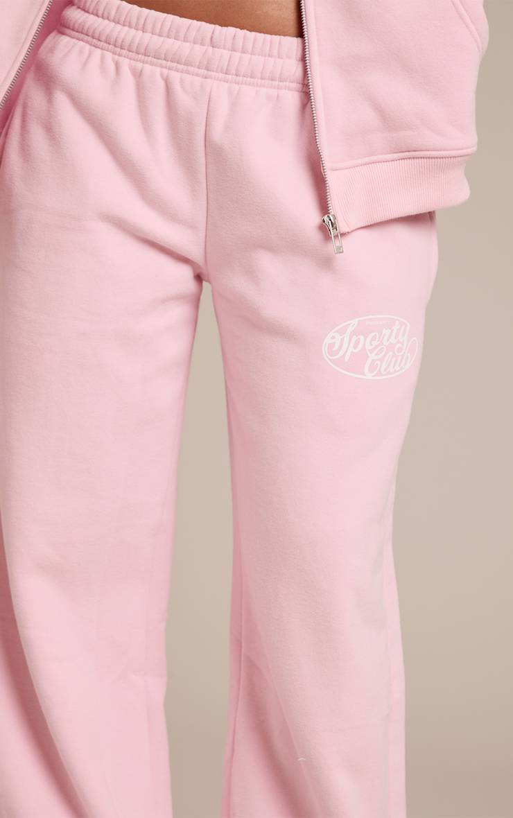 Rose Bébé Pantalon De Jogging Droit En Molleton De Coton Sports Club Petite