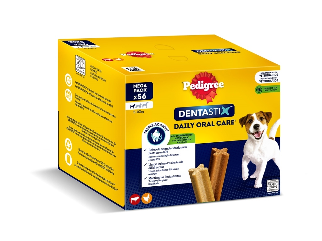 SNACK CÃO PEDIGREE DENTASTIX RAÇA PEQUENA 880G 56 UN