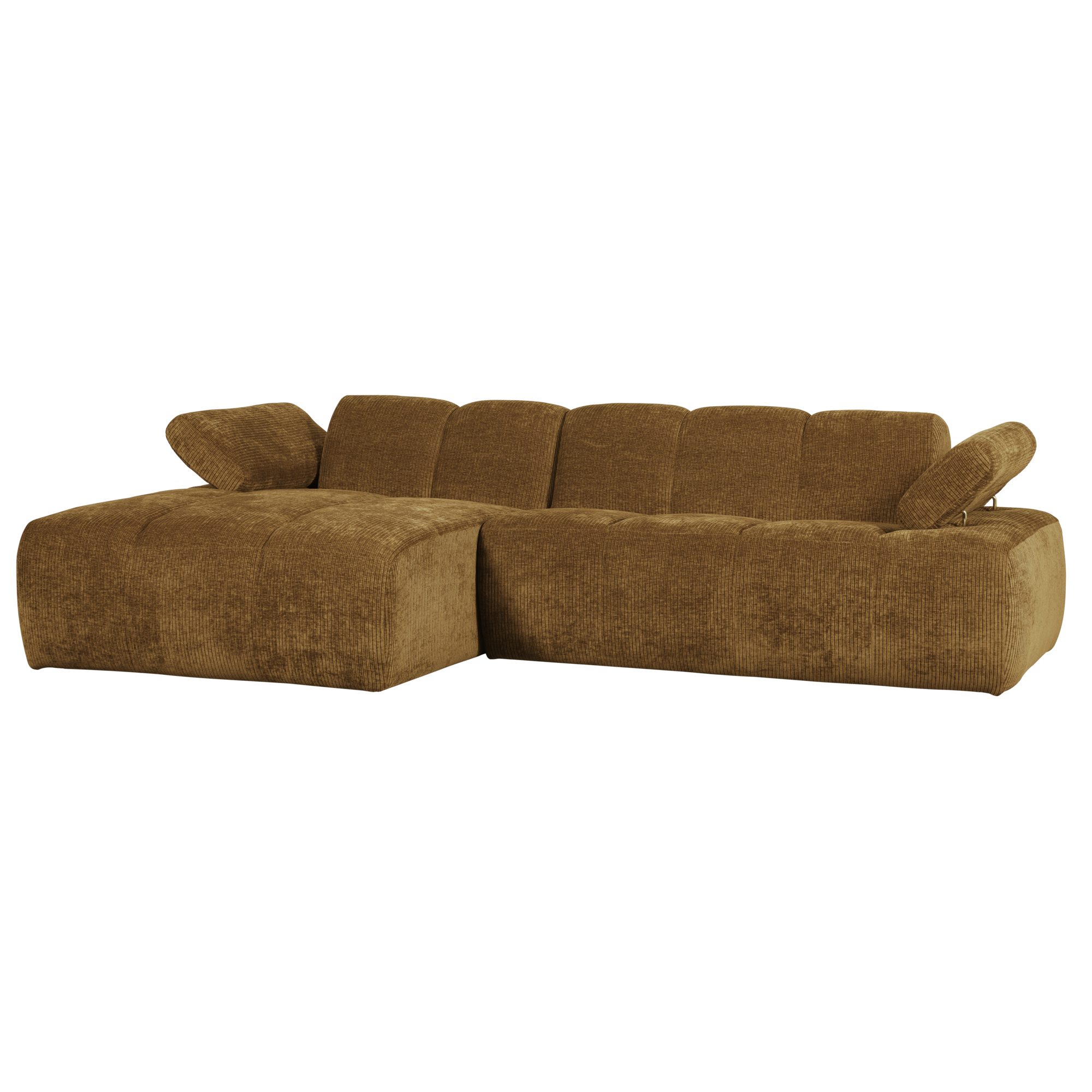 Chaise Longue Mojo Mojo Chaise Longue Links - Geweven Ribstof - Honinggeel