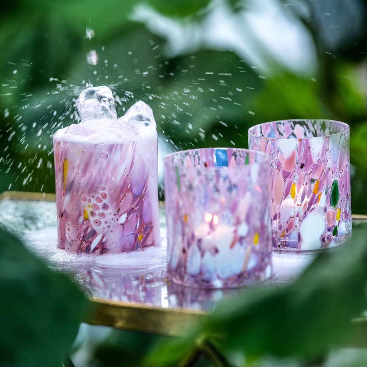 Swirl drikkeglass 35 cl, rosa
