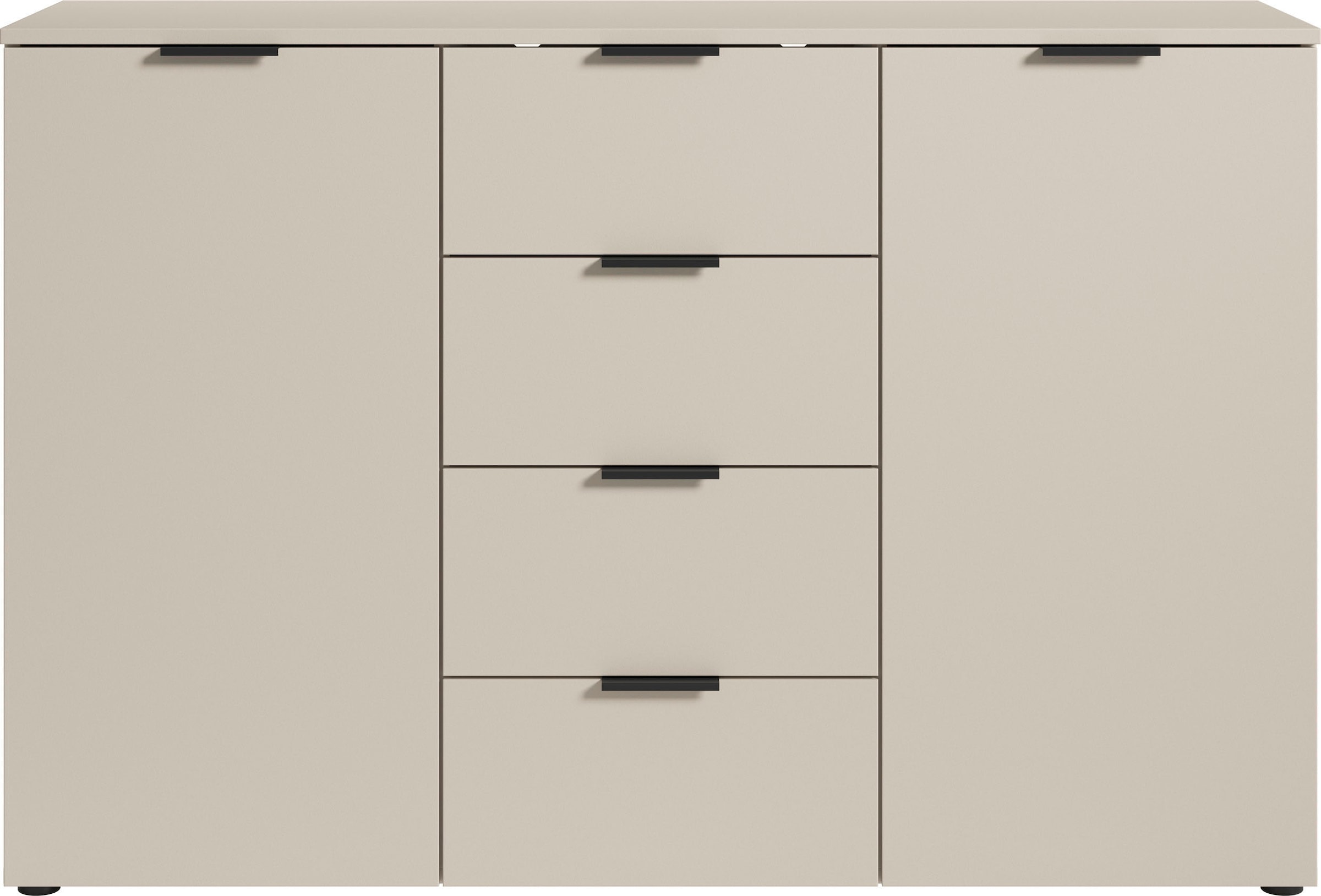 HBZ Sideboard »Linz Kommode, BxHxT 135x90x40cm« 1 Stk. tlg. Breite 135cm,Lip-Griff, Melaminbeschichtung
