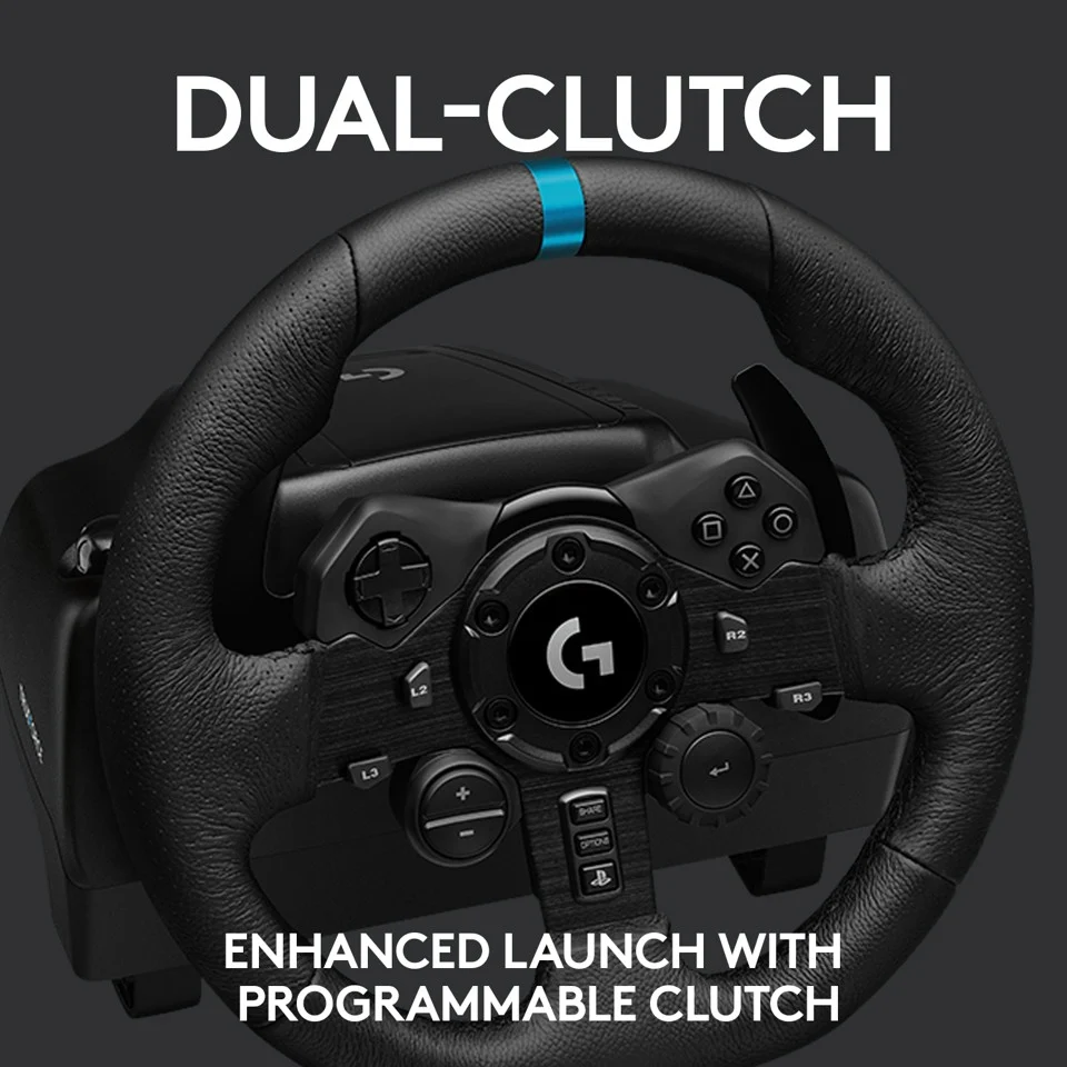 Logitech - G923 Driving Force Racing til PS5, PS4 og PC