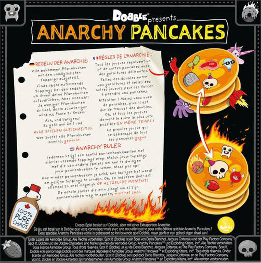Dobble Anarchy Pancakes kaartspel