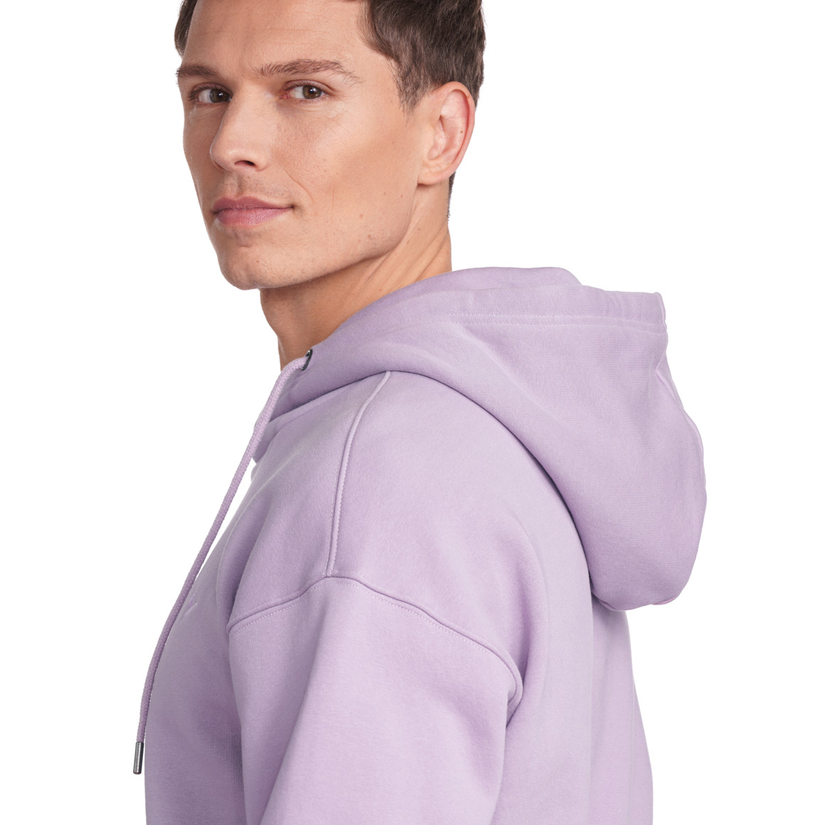Jonas Nielsen Herren Hoodie mit kleiner Logo-Stickerei helllila
