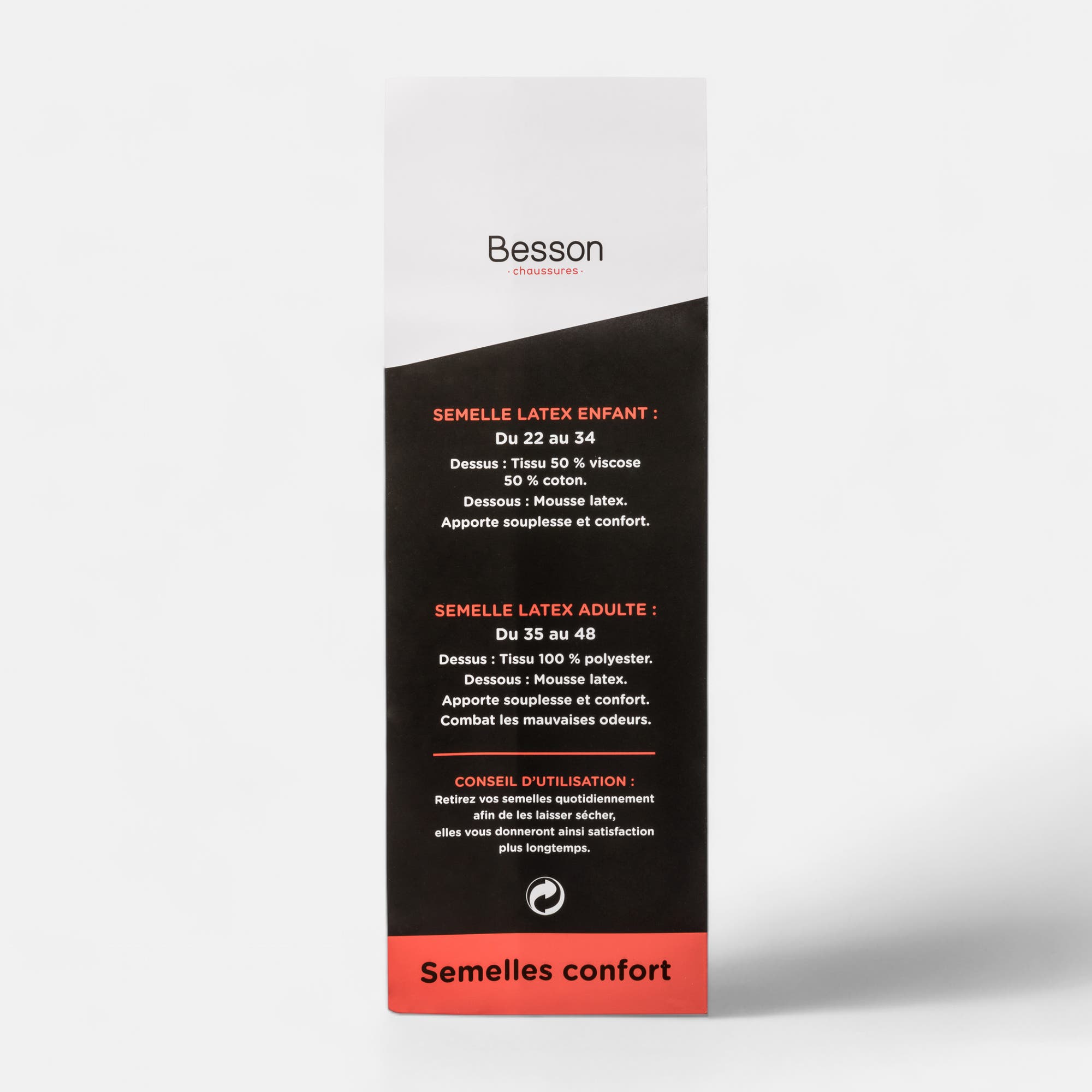 Semelles latex 39 40 sans coloris