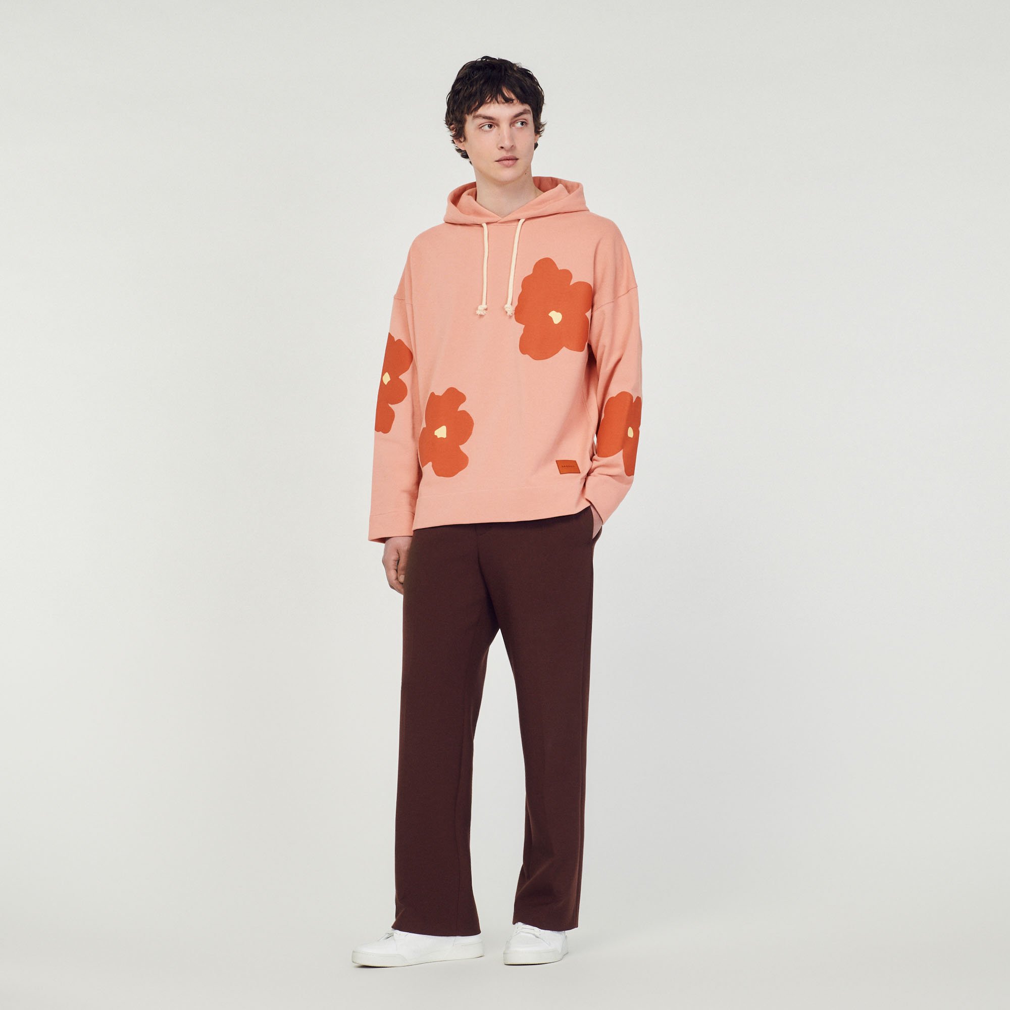 Hoodie motifs fleurs