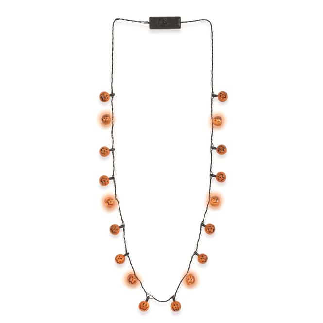 Halskette - Kürbisse - LED - schwarz/orange