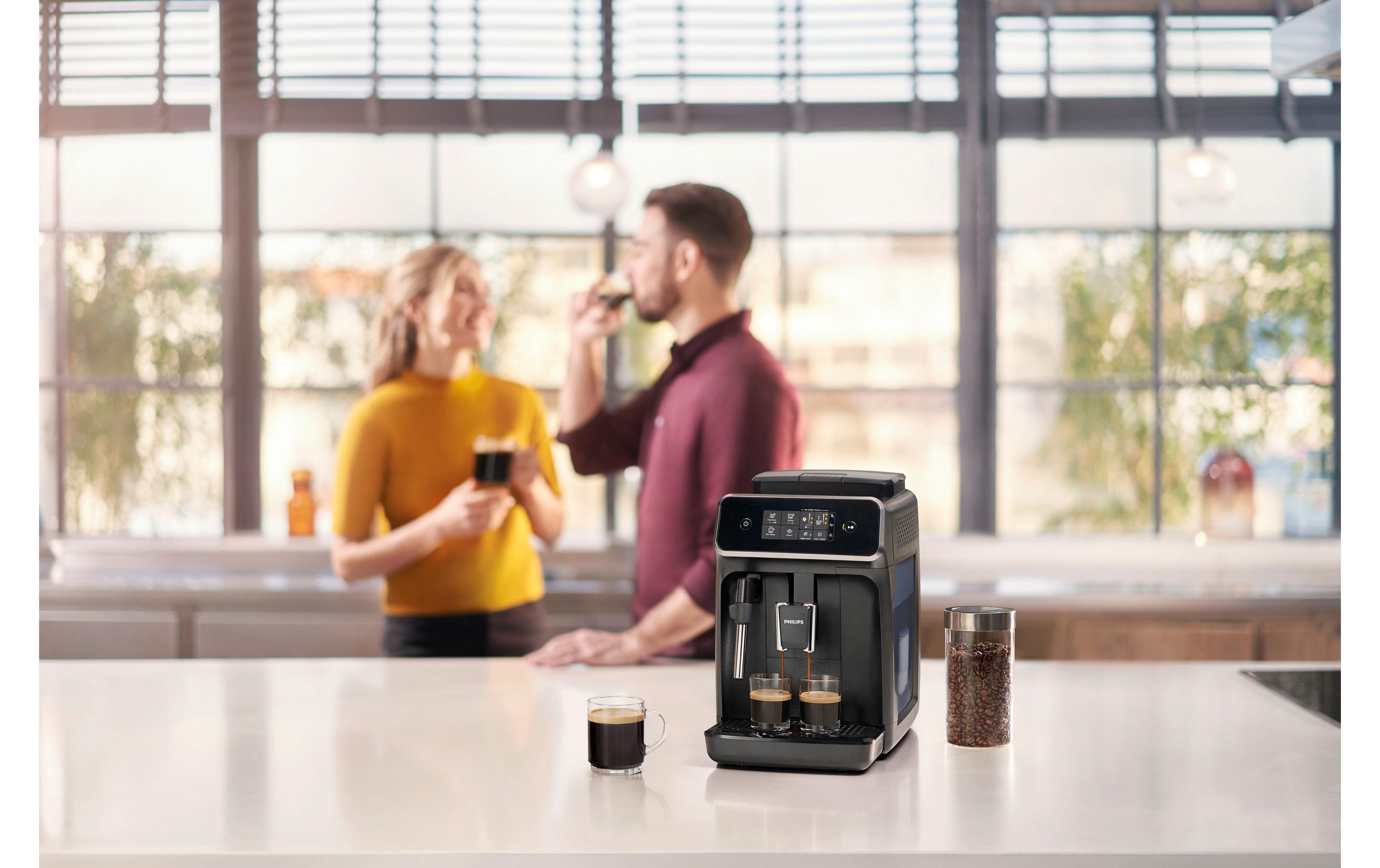 Kaffeevollautomat Series 2200 EP2225/10 Klavierlack Schwarz<br>Kaffeemaschine mit SensorTouch-Oberfläche