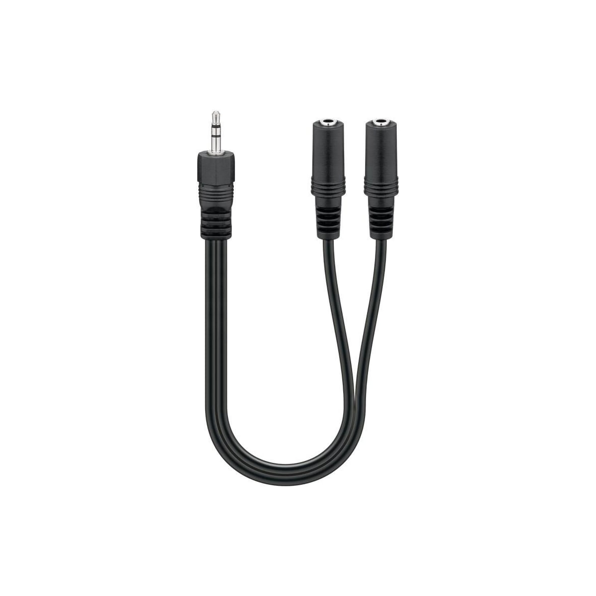 Goobay 3,5 mm lyd Y-kabeladapter  1x hann til 2x hunn stereo