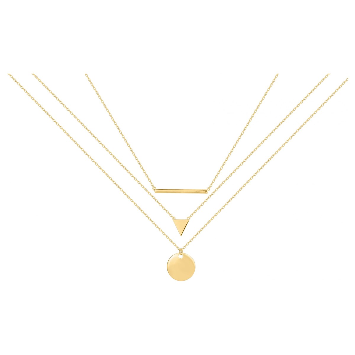 Collier multi-chaînes en Plaqué Or