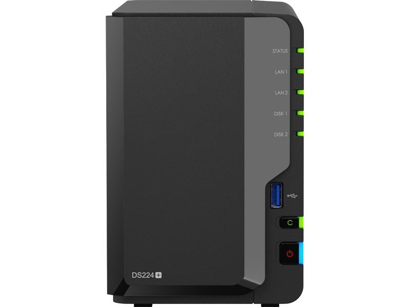 Synology NAS DiskStation DS224  2-bay NAS mit zwei Laufwerkschächten