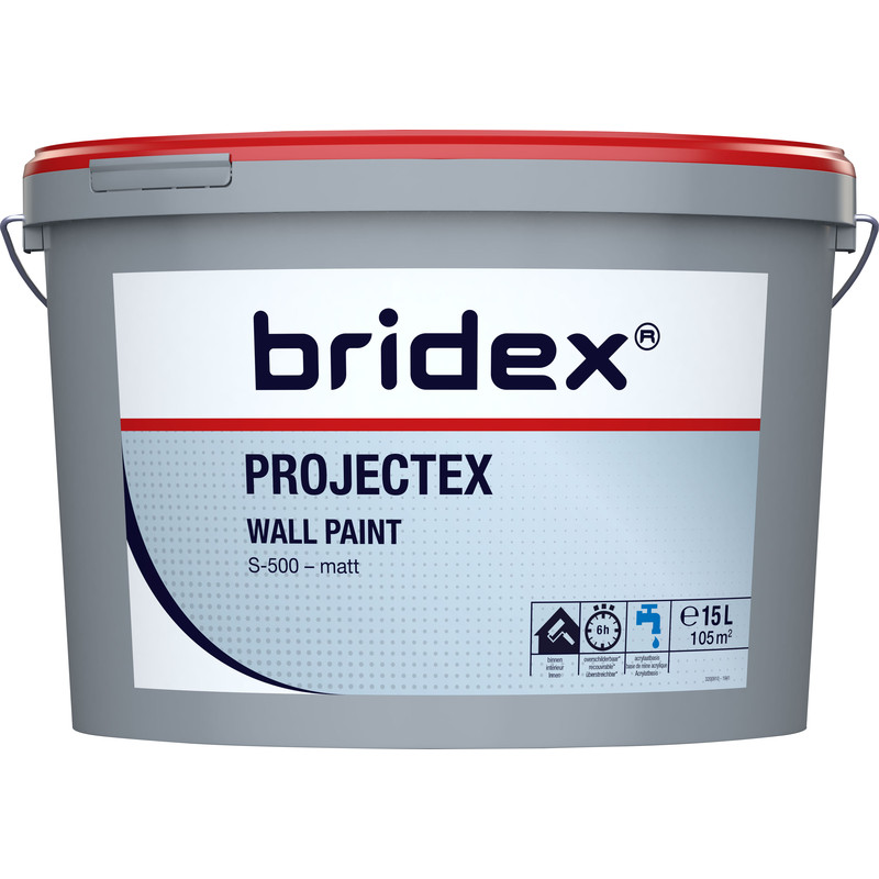 Bridex Projectex muurverf mat 15L wit