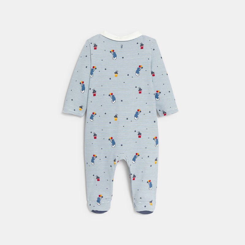 Dors-bien interlock rayé cirque bleu bébé garçon Bleu