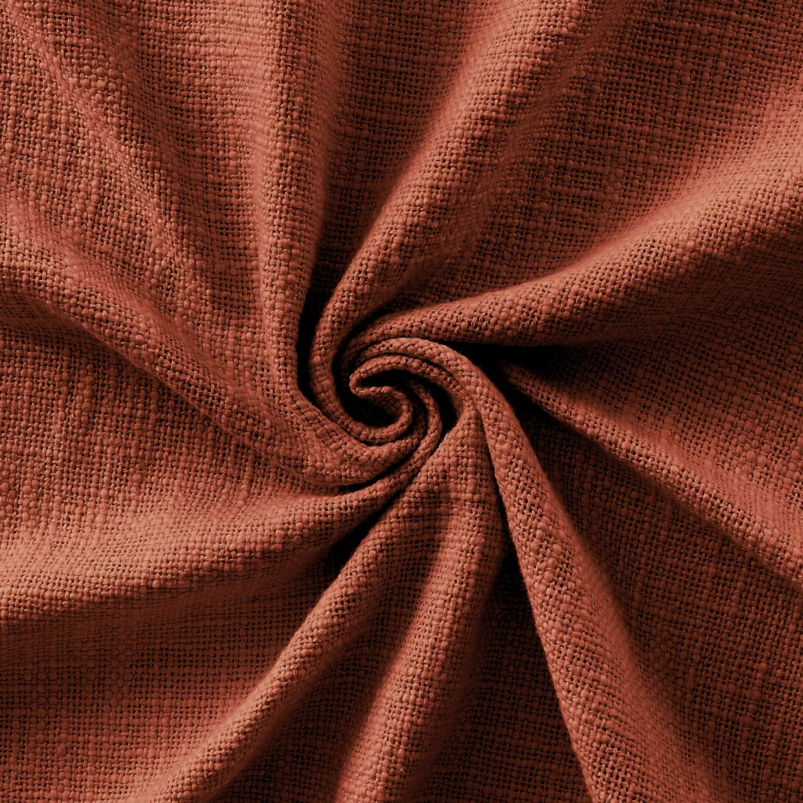 Rideau coton ajustable (140 x max 270 cm) Sixtine Terracotta