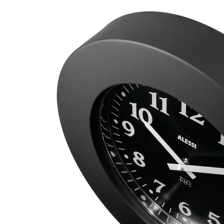 Alessi - Momento Wanduhr, schwarz