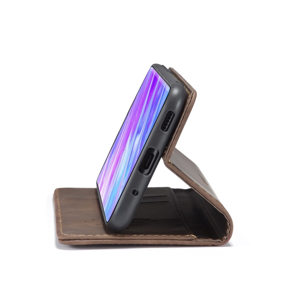 Samsung Galaxy S20 / S20 5G Leder Tasche Flip Wallet Etui mit Kartenfächern - Dunkelbraun