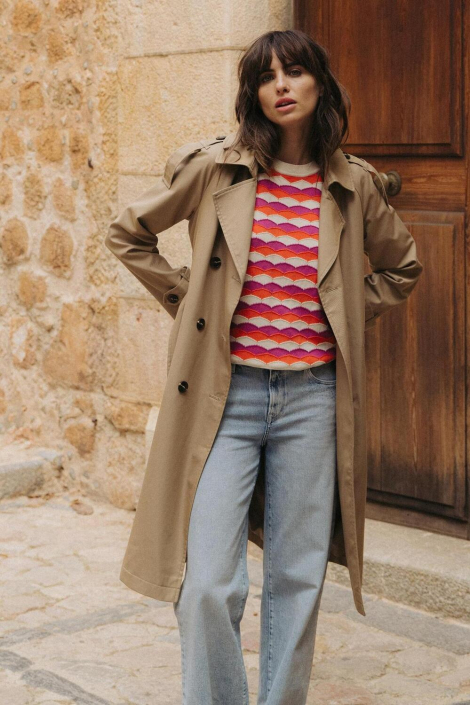 Garcia camel dames jas