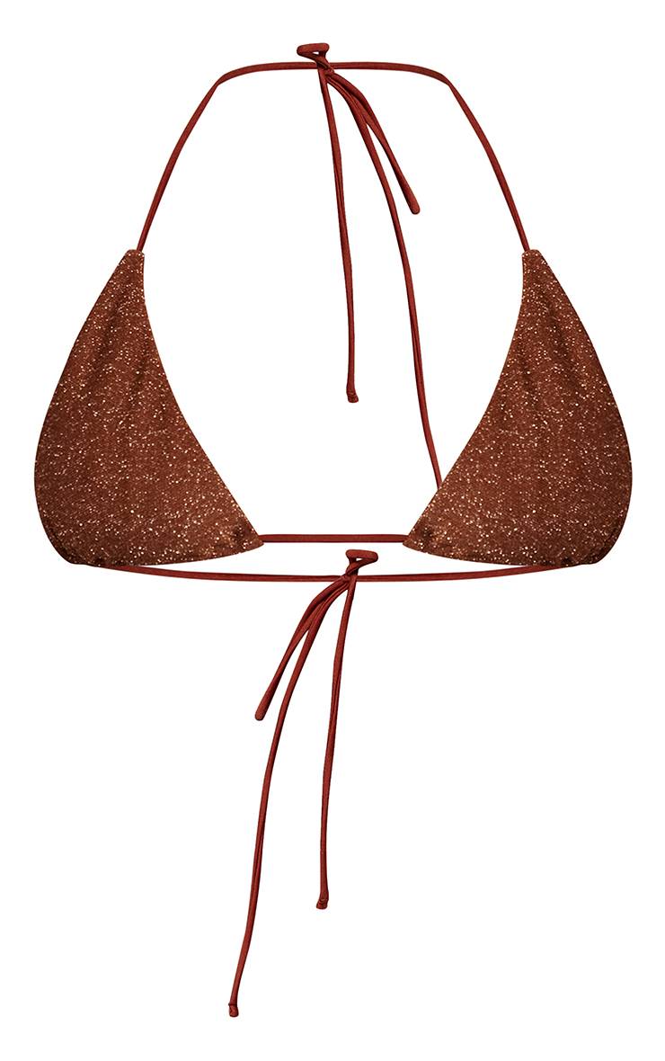 Bronze Haut De Bikini Triangle Lurex