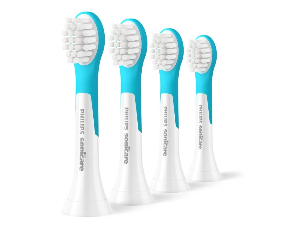 Philips Sonicare For Kids HX6034 - Ekstra tandbørstehoved - til tandbørste - hvid/hav (pakke med 4)