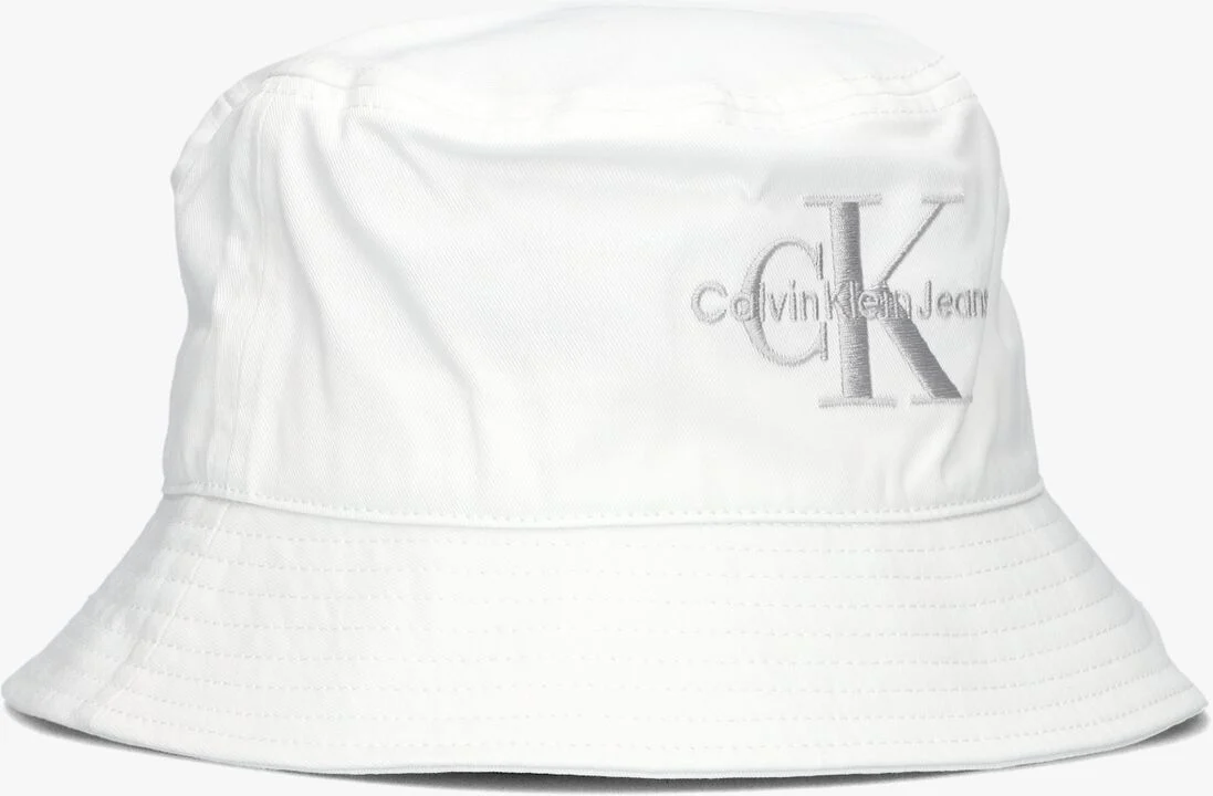 CALVIN KLEIN witte calvin klein hoed monogram bucket hat