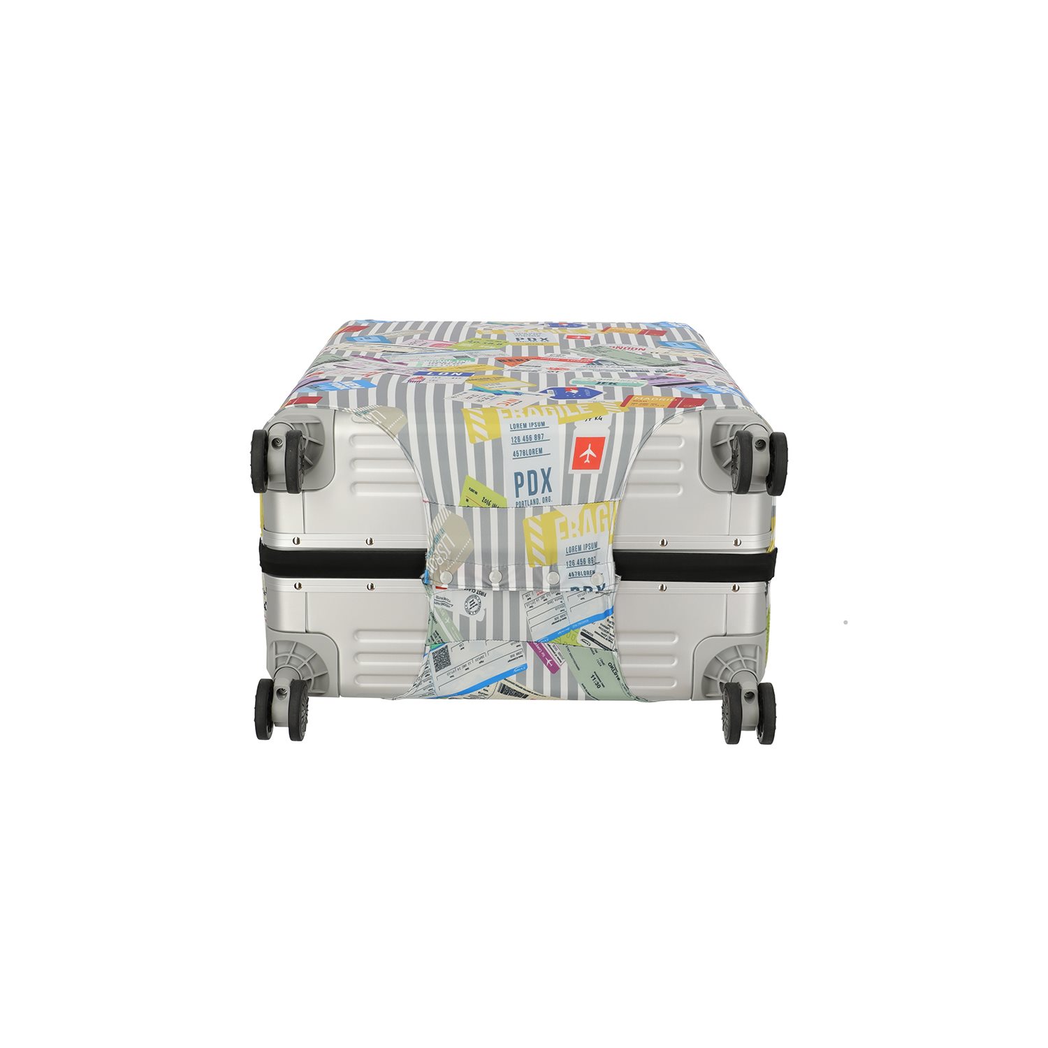 Travelite Accessoires Kofferhoes L tickets on blue/white